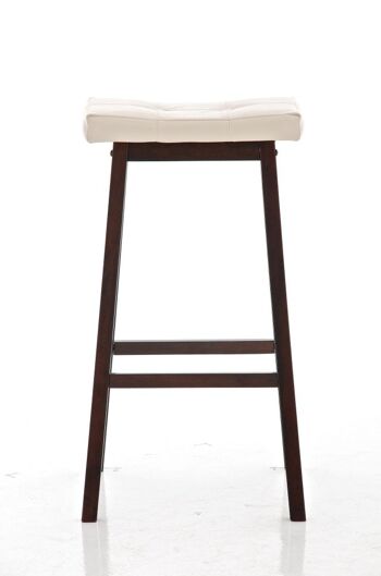 Tabouret Miles cappuccino/crème fouettée 46x55x80 cappuccino/crème fouettée cuir artificiel Bois 2