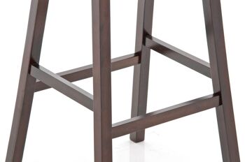 Tabouret Miles cappuccino/crème fouettée 46x55x80 cappuccino/crème fouettée cuir artificiel Bois 5