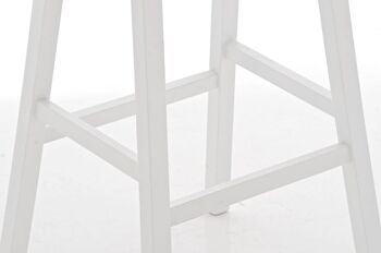 Tabouret Miles blanc/marron 46x55x80 similicuir blanc/marron Bois 5