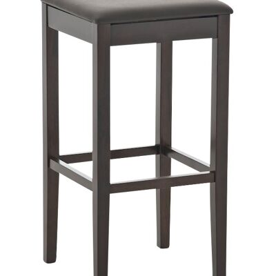 Bar stool Maru cappuccino/brown 40x40x77 cappuccino/brown leatherette Wood