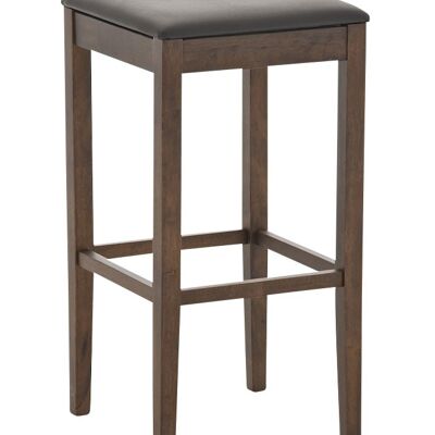 Bar stool Maru cocoa/brown 40x40x77 cocoa/brown leatherette Wood