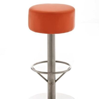 Bar stool Pisa E85 orange 38x38x85 orange artificial leather metal
