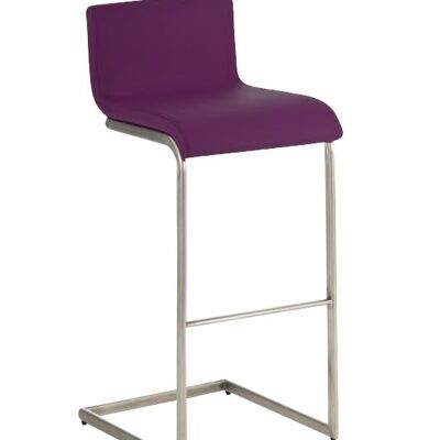 Sgabello da bar Newport viola 50x40x96 similpelle viola acciaio inox