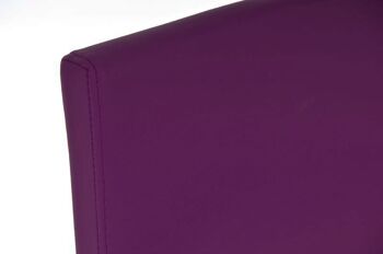 Tabouret de bar Newport violet 50x40x96 cuir artificiel violet acier inoxydable 3
