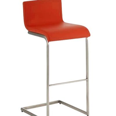 Newport Barhocker orange 50x40x96 orange Kunstleder Edelstahl