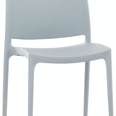 Silla Maya gris claro 50x44x81 plastico gris claro plastico