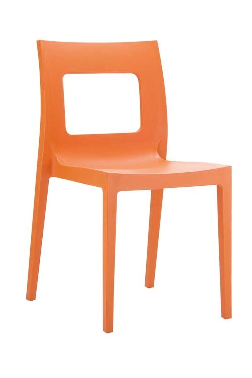 Lucca stoel oranje 49x42x82 oranje plastic plastic