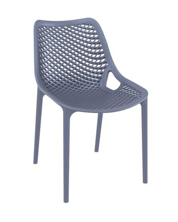 Chaise air gris foncé 60x50x82 plastique gris foncé plastique 1