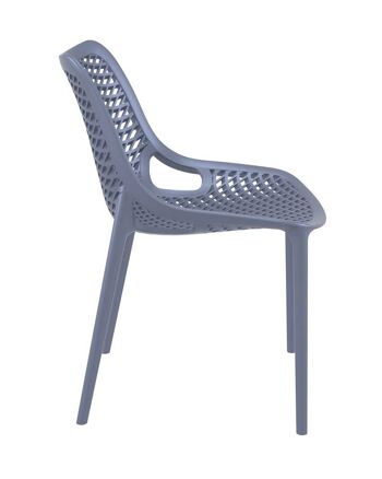 Chaise air gris foncé 60x50x82 plastique gris foncé plastique 3