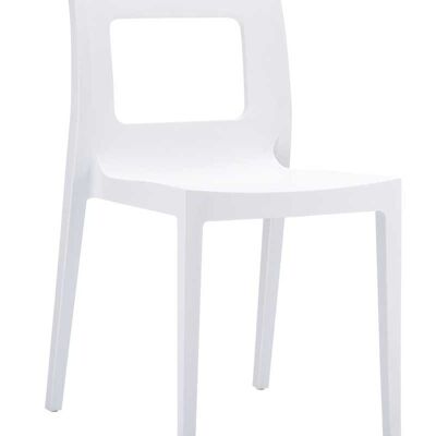 Lucca chair white 49x42x82 white plastic plastic