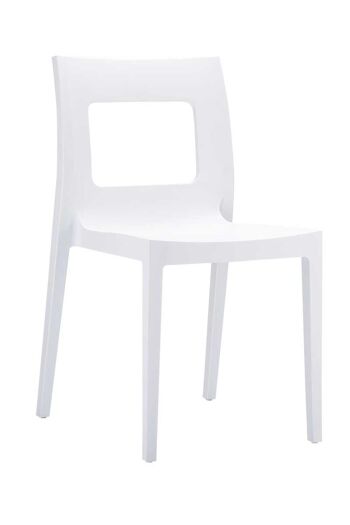 Chaise Lucca blanc 49x42x82 plastique plastique blanc 1