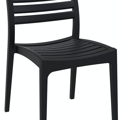 Ares Stuhl schwarz 58x48x82 schwarzer Kunststoff Kunststoff