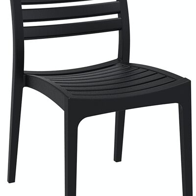 Silla Ares negra 58x48x82 plastico negro plastico