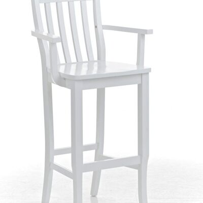 Bar stool Manda with armrests white xx white