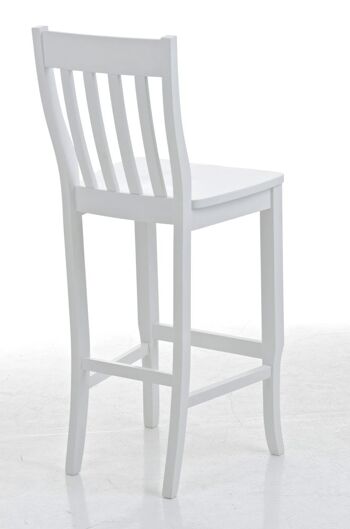 Tabouret de bar Manda blanc 47x47,5x116,5 blanc Bois Bois 3