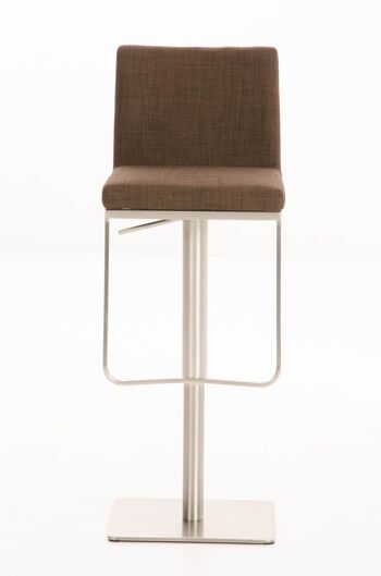 Tabouret de bar Panama E tissu marron 44x42x86 marron Matière acier inoxydable 2