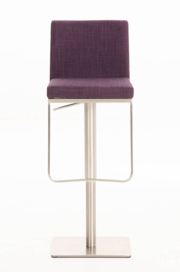 Tabouret de bar Panama E tissu violet 44x42x86 violet Matière acier inoxydable 2