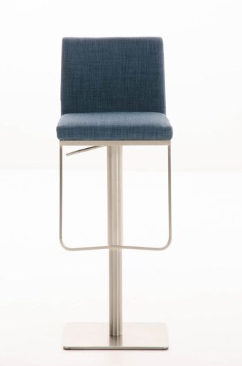 Tabouret de bar Panama E tissu bleu 44x42x86 bleu Matière acier inoxydable 2