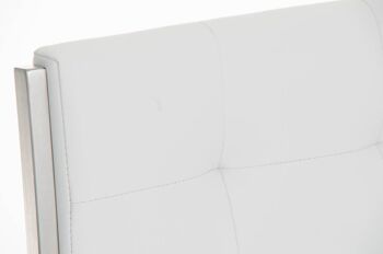 Tabouret de bar Capri E77 blanc 48x41x101 cuir artificiel blanc acier inoxydable 5