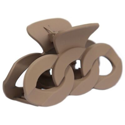 Barrette grosse chaine camel