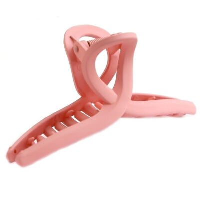 Hair clip bow tie matte pink