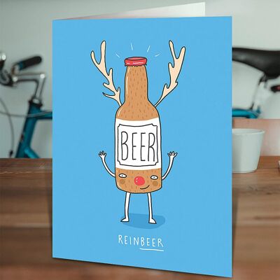 Reinbeer Funny Christmas Card