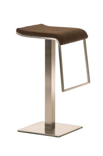 Tabouret de bar Lameng tissu E78 marron 42x39x78 marron Matière acier inoxydable 1