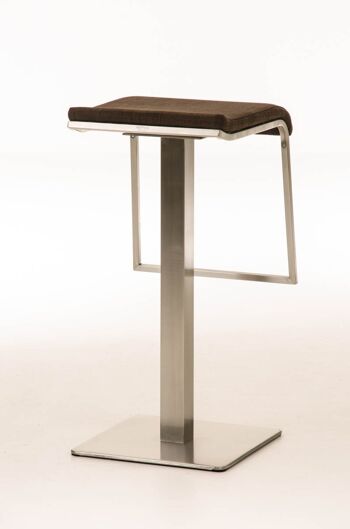 Tabouret de bar Lameng tissu E78 marron 42x39x78 marron Matière acier inoxydable 4