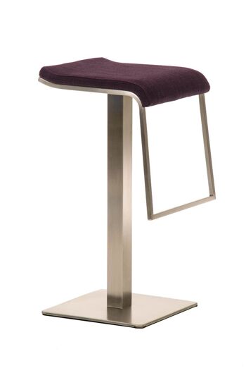 Tabouret de bar Lameng tissu E78 violet 42x39x78 violet Matière acier inoxydable 1