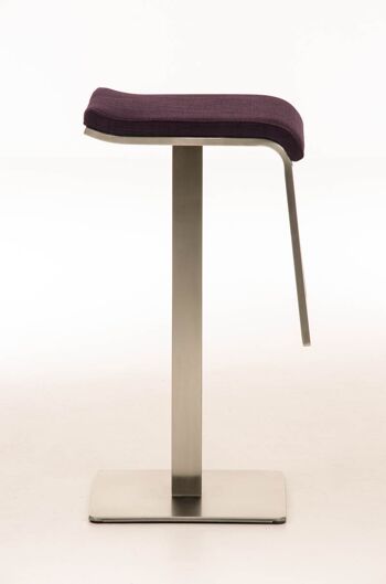 Tabouret de bar Lameng tissu E78 violet 42x39x78 violet Matière acier inoxydable 3