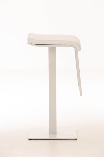 Tabouret de bar Lameng simili cuir W78 blanc 42x39x78 simili cuir blanc Métal blanc mat 3