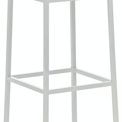 Taburete de bar Montreal W80 blanco 37x37x80 cuero artificial metal blanco