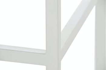 Tabouret de bar Montreal W80 blanc 37x37x80 similicuir blanc métal 5