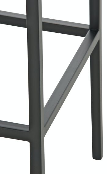 Tabouret de bar Montréal B85 noir 37x37x85 simili cuir noir métal 5