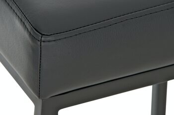 Tabouret de bar Montréal B80 noir 37x37x80 simili cuir noir métal 4