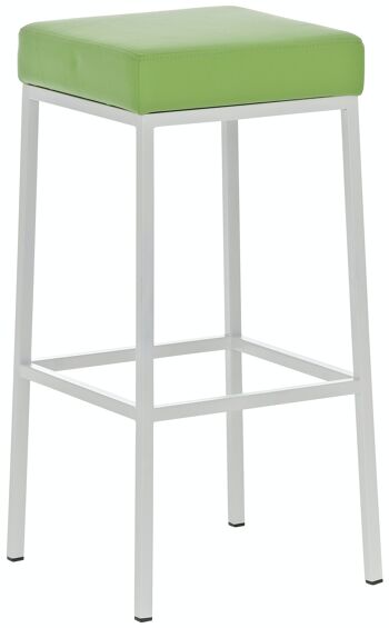 Tabouret de bar Montreal W80 végétal 37x37x80 cuir artificiel végétal métal 1