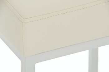 Tabouret de bar Montréal W85 crème 37x37x85 métal similicuir crème 4