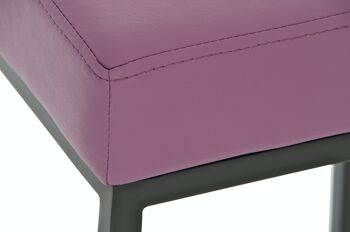 Tabouret de bar Montréal B80 violet 37x37x80 métal simili cuir violet 4