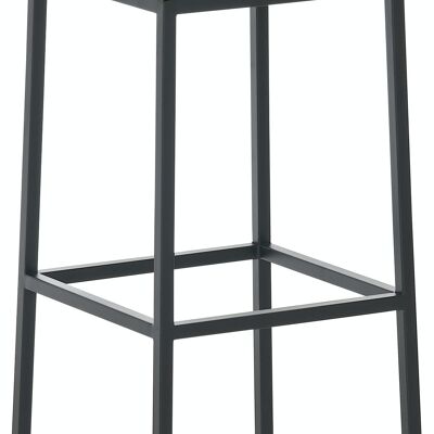 Tabouret de bar Montréal B80 végétal 37x37x80 cuir artificiel végétal métal