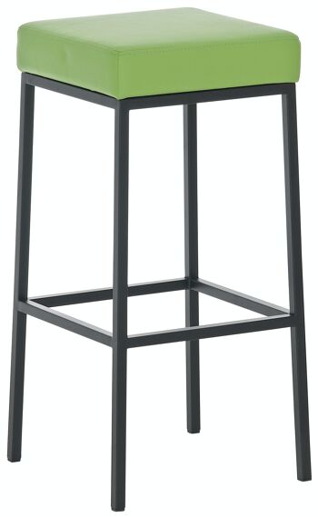 Tabouret de bar Montréal B80 végétal 37x37x80 cuir artificiel végétal métal 1