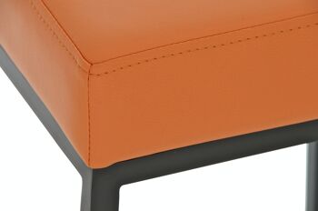 Tabouret de bar Montréal B80 orange 37x37x80 similicuir orange métal 4