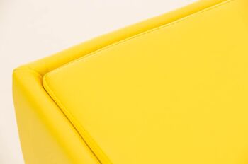 Tabouret Roxy jaune 36x36x45 similicuir jaune Métal chromé 5