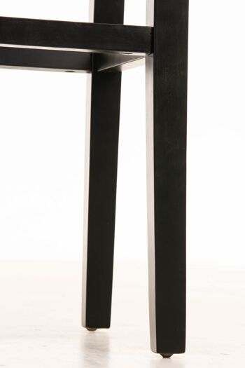 Tabouret de bar Judy noir/crème 37x37x80 simili cuir noir/crème Bois 6