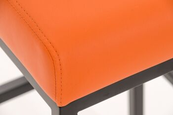 Tabouret de bar Goa B77 orange 44,5x40x96,5 simili cuir orange Bois 6