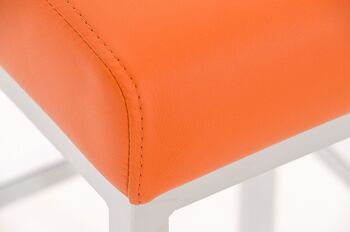 Tabouret de bar Goa C77 orange 44,5x40x96,5 simili cuir orange Bois 6