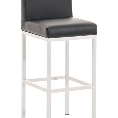 Bar stool Goa W77 black 44.5x40x96.5 black leatherette Wood