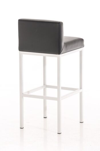 Tabouret de bar Goa W77 noir 44,5x40x96,5 simili cuir noir Bois 3