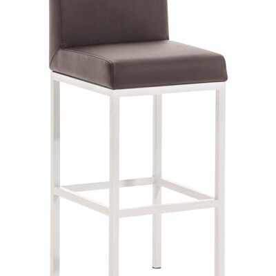 Bar stool Goa W77 brown 44.5x40x96.5 brown leatherette Wood