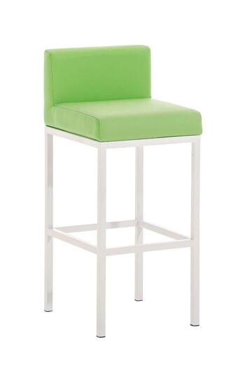 Tabouret de bar Goa W77 végétal 44,5x40x96,5 cuir artificiel végétal Bois 1