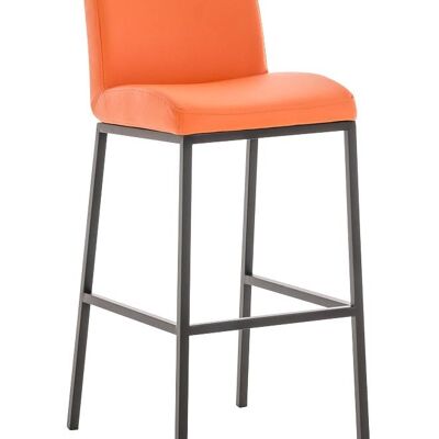 Santos B77 barkruk oranje 51x42,5x102 oranje kunstleer Metaal mat zwart